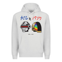 Dove Grey DAFTPUNK Japanese Premium Hoodie - artisFamous