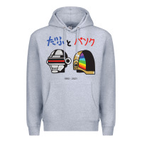 Heather Grey DAFTPUNK Japanese Premium Hoodie - artisFamous