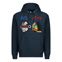 Navy DAFTPUNK Japanese Premium Hoodie - artisFamous