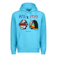 Ocean Blue DAFTPUNK Japanese Premium Hoodie - artisFamous