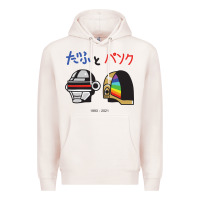 Pale Pink DAFTPUNK Japanese Premium Hoodie - artisFamous