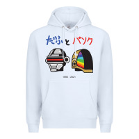 White DAFTPUNK Japanese Premium Hoodie - artisFamous