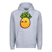 Heather Grey pineapple fruits Premium Hoodie - artisFamous