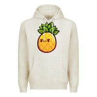 Oatmeal Heather pineapple fruits Premium Hoodie - artisFamous