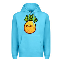 Ocean Blue pineapple fruits Premium Hoodie - artisFamous