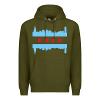 Army Green awesome chicago city Premium Hoodie - artisFamous