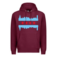 Burgundy awesome chicago city Premium Hoodie - artisFamous