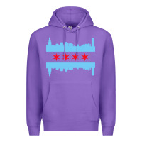 Purple awesome chicago city Premium Hoodie - artisFamous