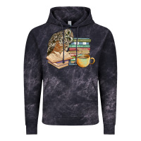 Cloud Black owl and books Vintage Hoodie - BarkalooDesign