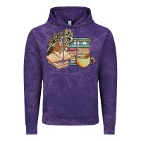 Cloud Purple owl and books Vintage Hoodie - BarkalooDesign