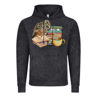 Vintage Black owl and books Vintage Hoodie - BarkalooDesign