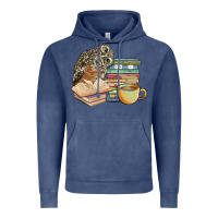 Vintage Denim owl and books Vintage Hoodie - BarkalooDesign