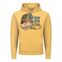 Vintage Mustard owl and books Vintage Hoodie - BarkalooDesign