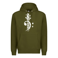 Army Green musical guitar bass Premium Hoodie - artisFamous