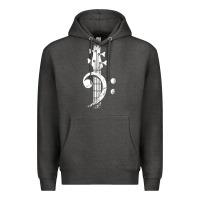 Charcoal Heather musical guitar bass Premium Hoodie - artisFamous