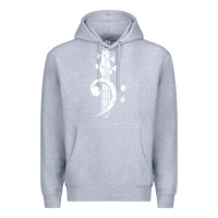 Heather Grey musical guitar bass Premium Hoodie - artisFamous