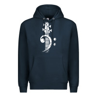 Navy musical guitar bass Premium Hoodie - artisFamous
