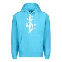 Ocean Blue musical guitar bass Premium Hoodie - artisFamous