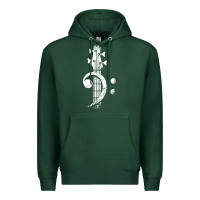 Sports Green musical guitar bass Premium Hoodie - artisFamous