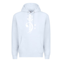 White musical guitar bass Premium Hoodie - artisFamous