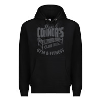 Black Sarah Connor's Club - Gym & Fitness Premium Hoodie - artisFamous