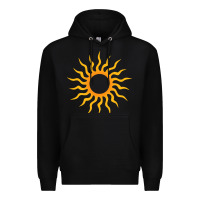 Black tribal sun Premium Hoodie - artisFamous
