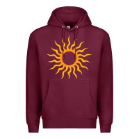 Burgundy tribal sun Premium Hoodie - artisFamous