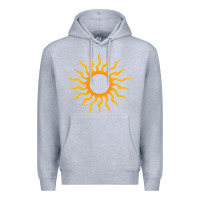 Heather Grey tribal sun Premium Hoodie - artisFamous