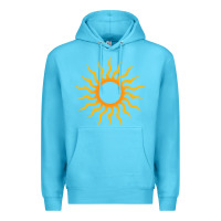 Ocean Blue tribal sun Premium Hoodie - artisFamous