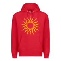 Red tribal sun Premium Hoodie - artisFamous
