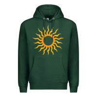 Sports Green tribal sun Premium Hoodie - artisFamous