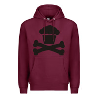 Burgundy johnny cupcakes funny skull Premium Hoodie - artisFamous