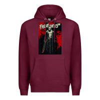 Burgundy friday the 13th jason drip Premium Hoodie - artisFamous