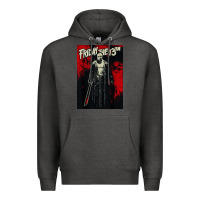 Charcoal Heather friday the 13th jason drip Premium Hoodie - artisFamous