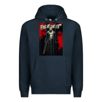 Navy friday the 13th jason drip Premium Hoodie - artisFamous