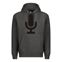 Charcoal Heather microphone funny music Premium Hoodie - artisFamous