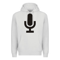 Dove Grey microphone funny music Premium Hoodie - artisFamous