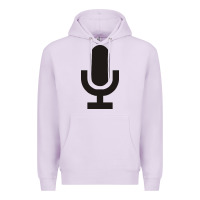 Lilac microphone funny music Premium Hoodie - artisFamous