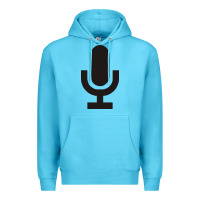 Ocean Blue microphone funny music Premium Hoodie - artisFamous