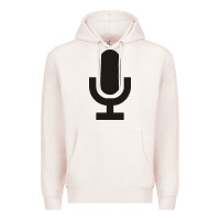 Pale Pink microphone funny music Premium Hoodie - artisFamous