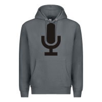 Rock microphone funny music Premium Hoodie - artisFamous