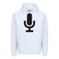 White microphone funny music Premium Hoodie - artisFamous