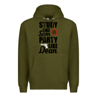 Army Green study like sam party like dean Premium Hoodie - artisFamous