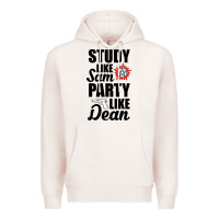 Pale Pink study like sam party like dean Premium Hoodie - artisFamous