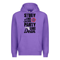 Purple study like sam party like dean Premium Hoodie - artisFamous
