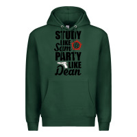 Sports Green study like sam party like dean Premium Hoodie - artisFamous