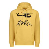 Antique Gold mountain rescue helicopter funny Premium Hoodie - artisFamous