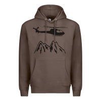 Coffee mountain rescue helicopter funny Premium Hoodie - artisFamous