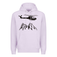Lilac mountain rescue helicopter funny Premium Hoodie - artisFamous