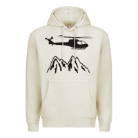 Oatmeal Heather mountain rescue helicopter funny Premium Hoodie - artisFamous